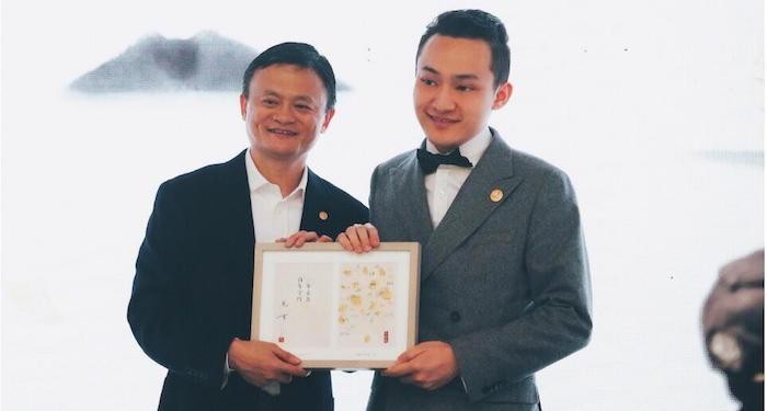 TRON Founder Justin Sun with Jack Ma